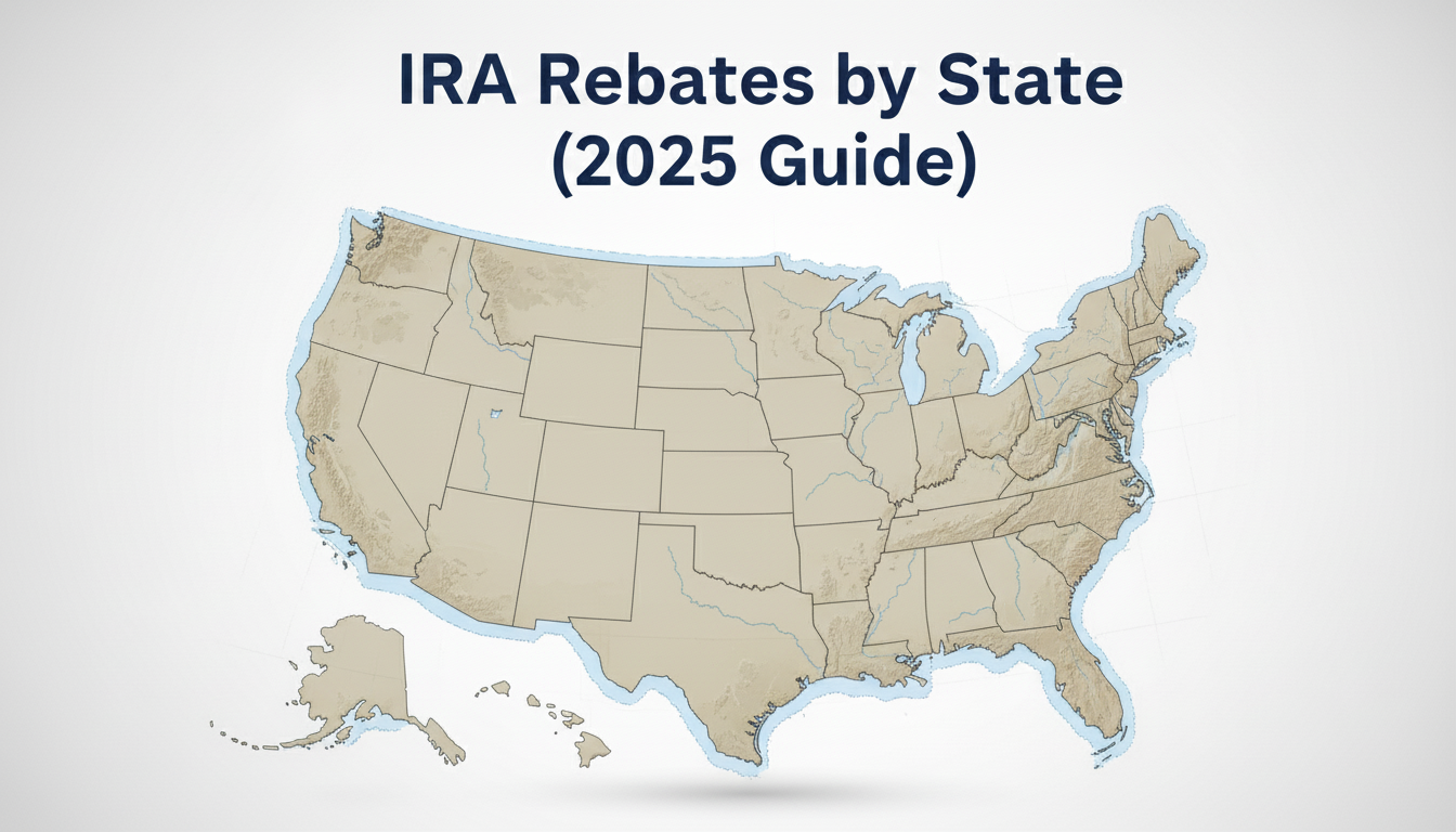 A map of the united states showing when IRA rebates will be available.